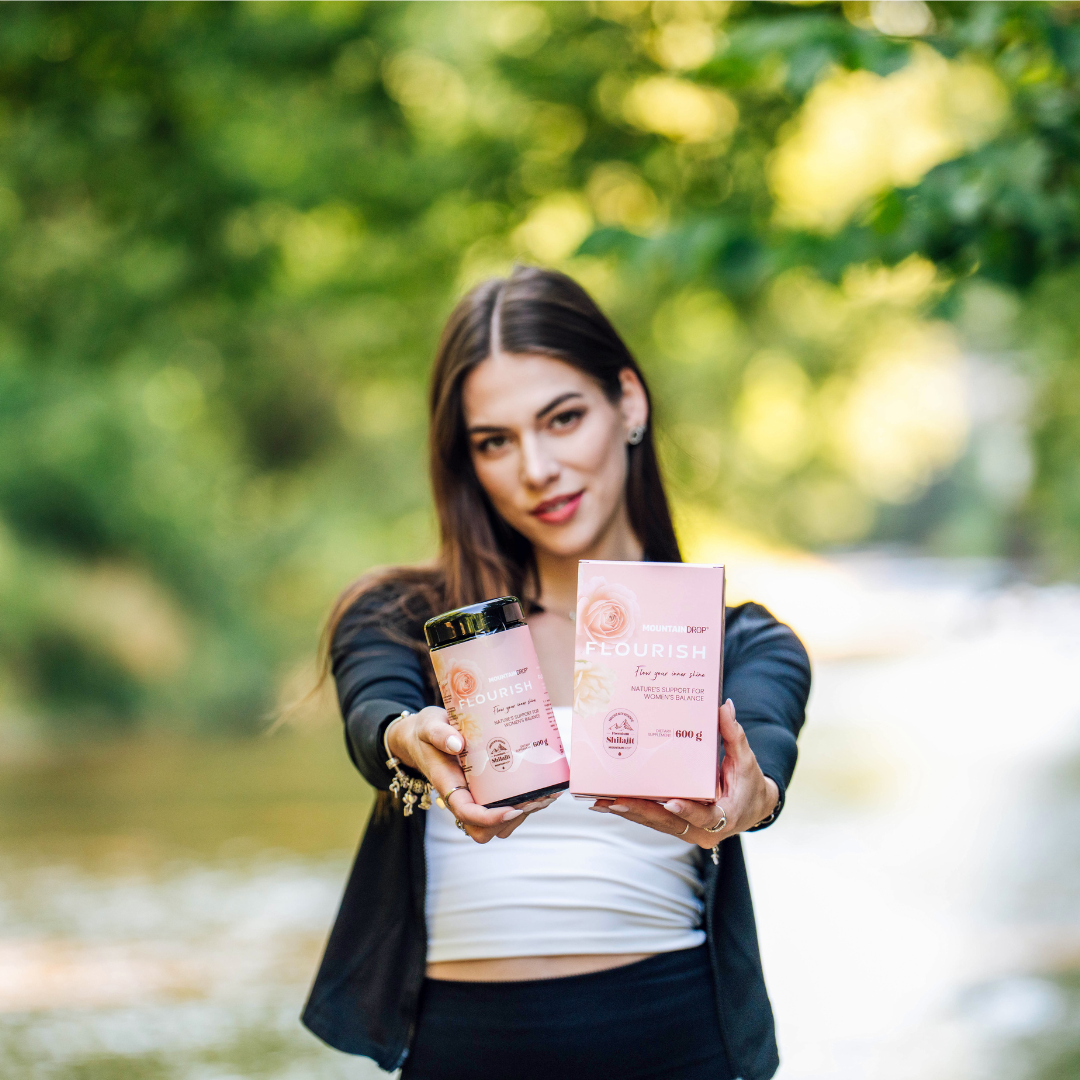 Mountaindrop® Flourish 600g | Naisen Elinvoiman Luonnollinen Vahvistaja