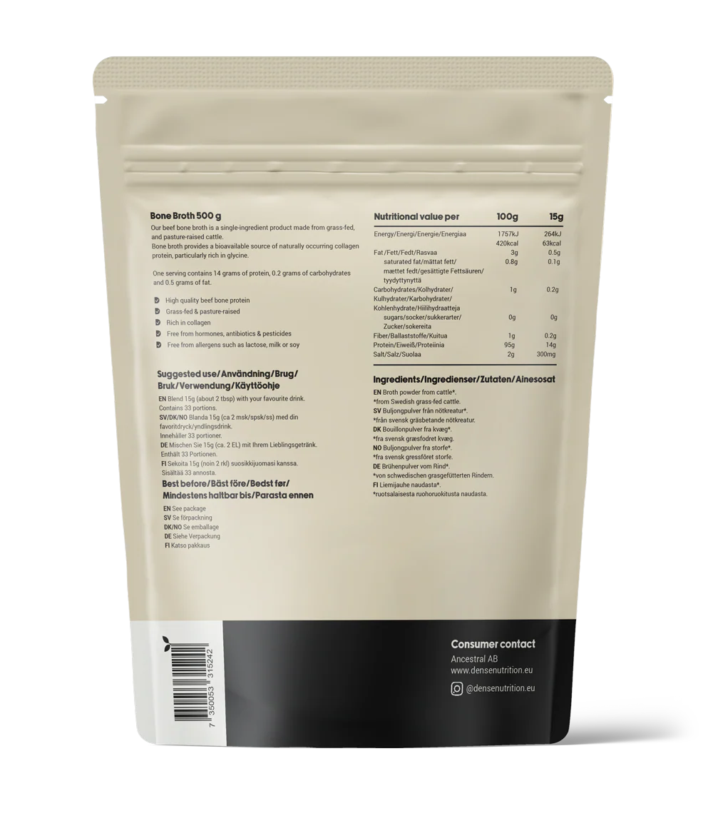 DENSE Luuliemijauhe - Maustamaton 500 g