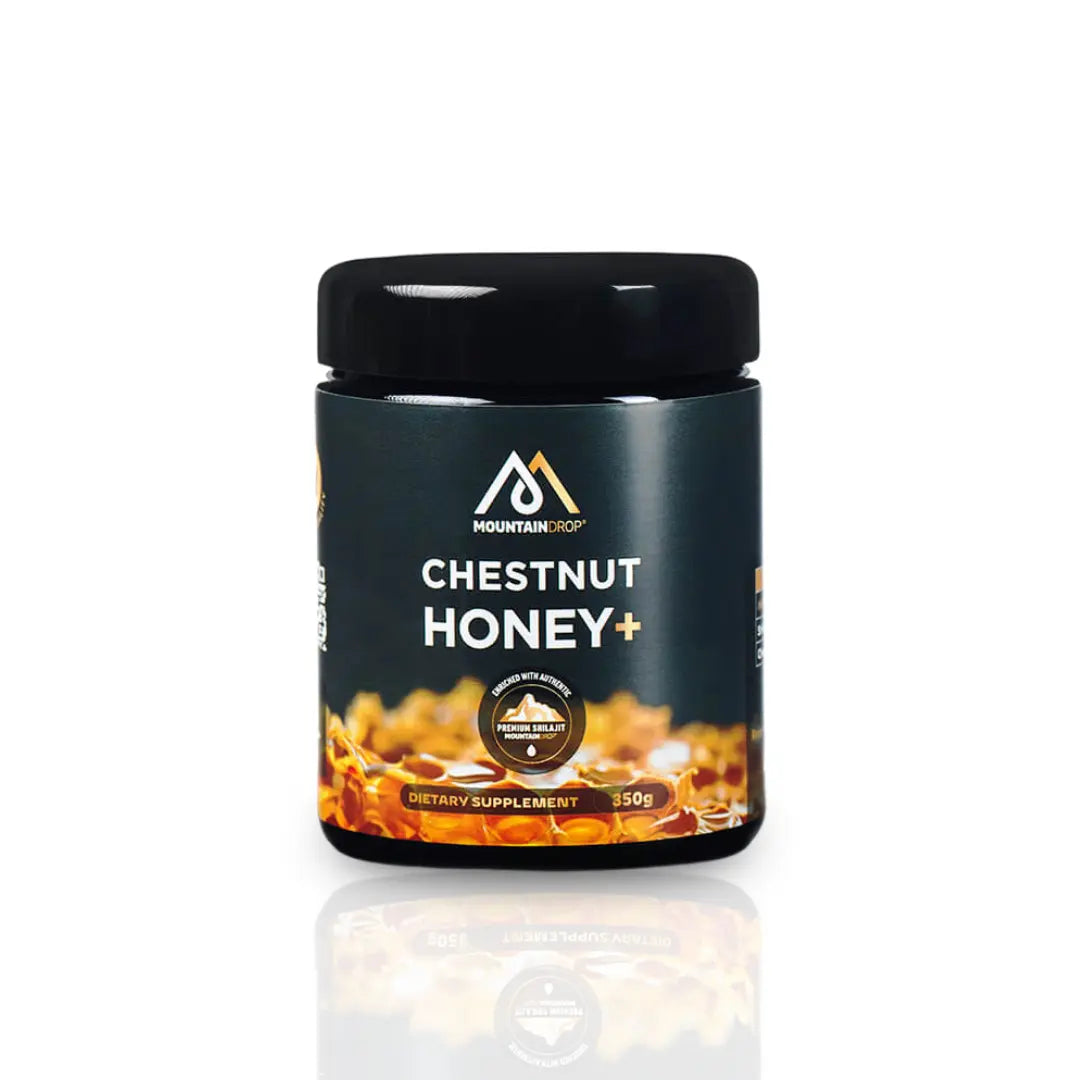Mountaindrop Kastanjahunaja 350g – luonnollinen, aromaattinen hunaja korkealla antioksidanttipitoisuudella
