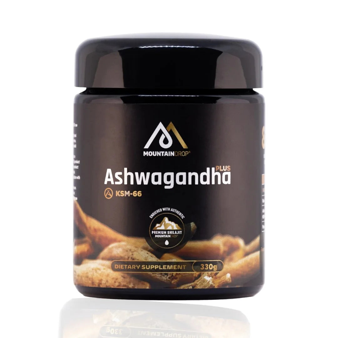 Mountaindrop Ashwagandha+  – luonnollinen adaptogeeni jaksamiseen, stressinhallintaan ja energiatasoihin.