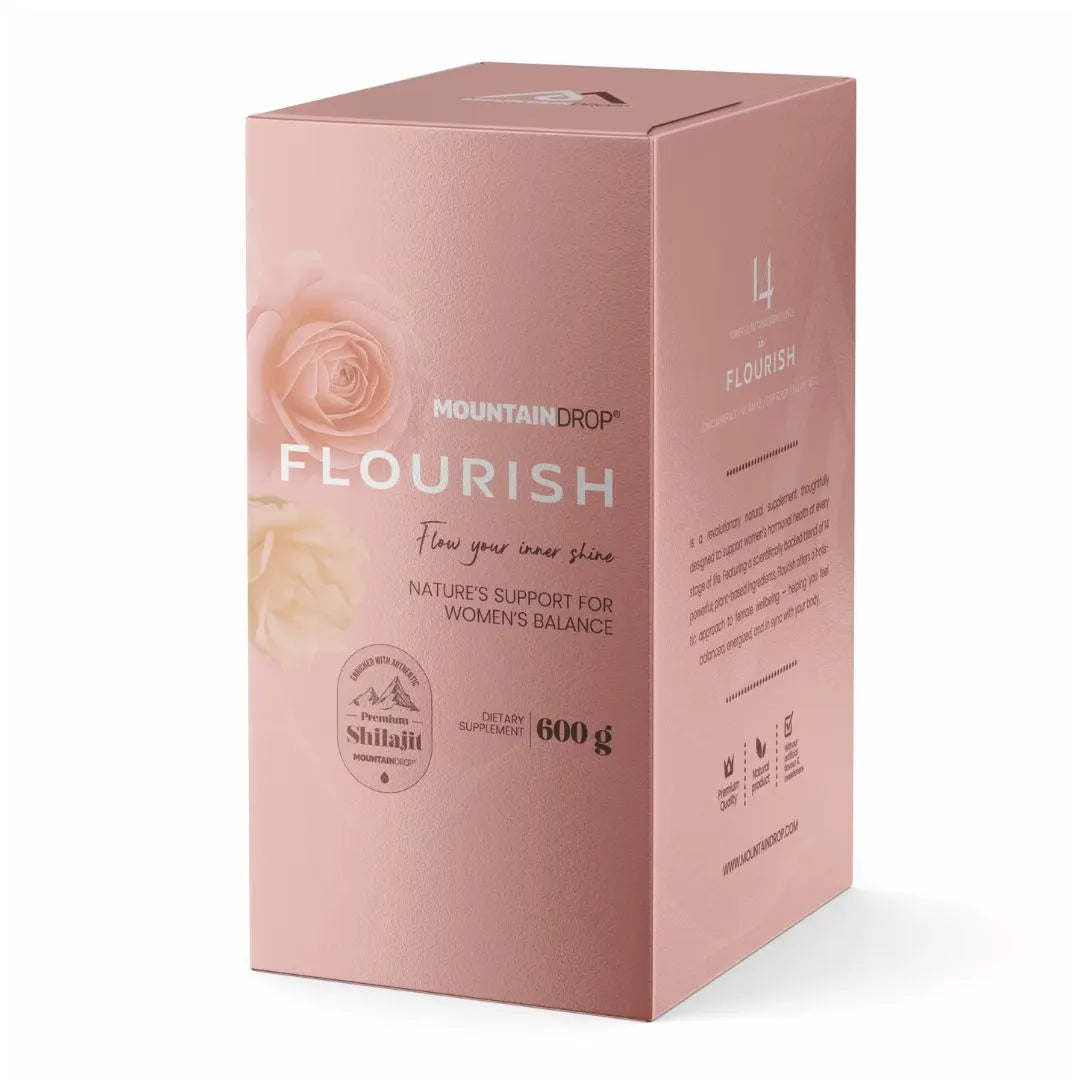 Mountaindrop® Flourish 600g | Naisen Elinvoiman Luonnollinen Vahvistaja