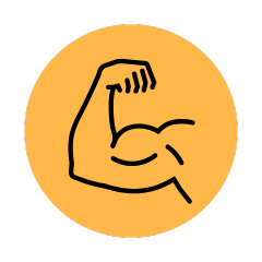 Ikoni jossa hauiksen kuva. Prime tukee testosteronin tuotantoa luonnollisesti.