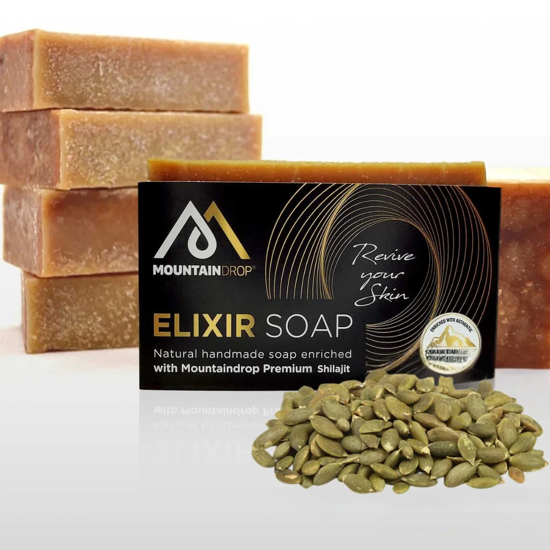 Useita Mountaindrop Elixir Saippuoita yrttien kanssa – luonnollinen ja ravitseva ihonhoito.