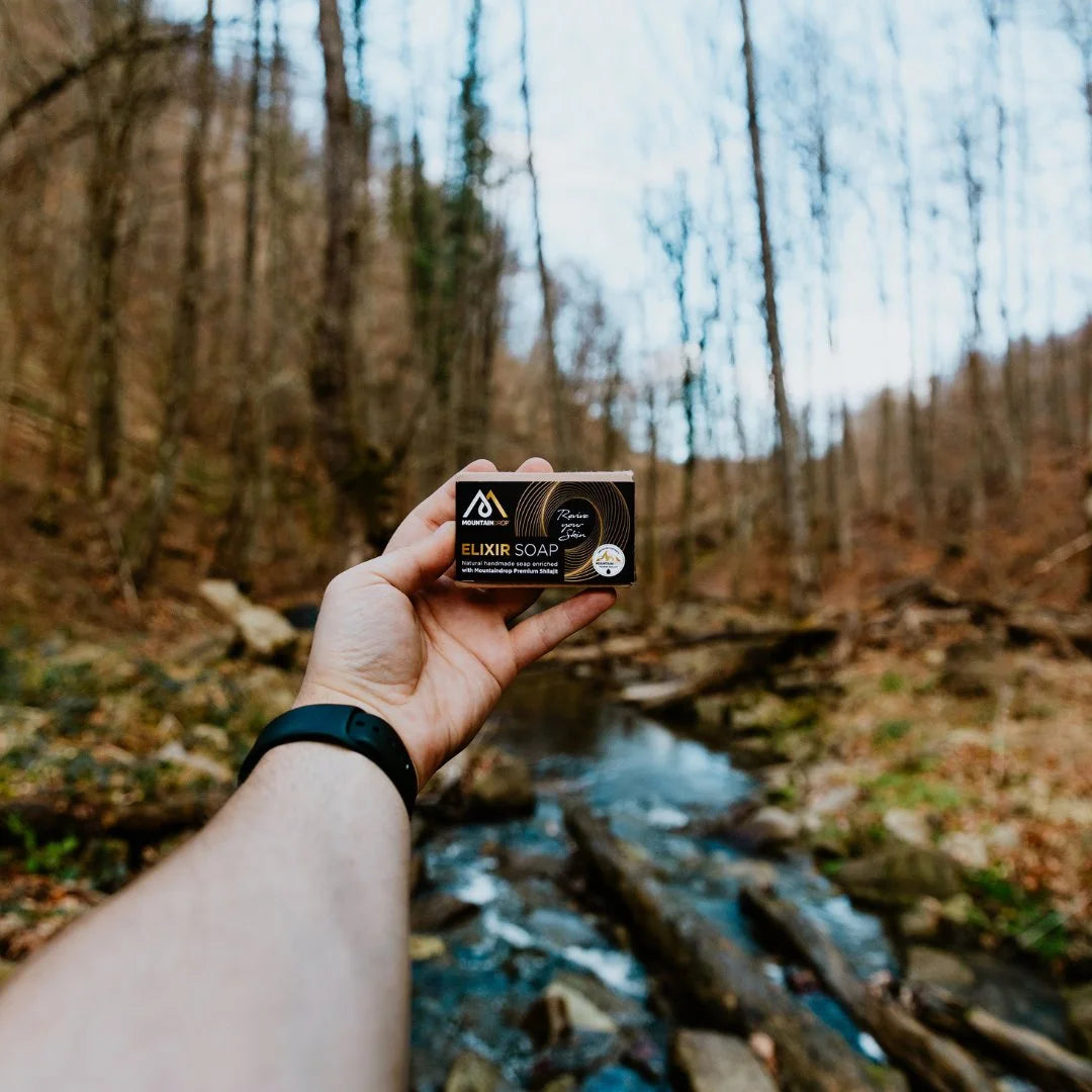 Mountaindrop elixir saippua suoraan luonnosta, ihosi terveyden tueksi.
