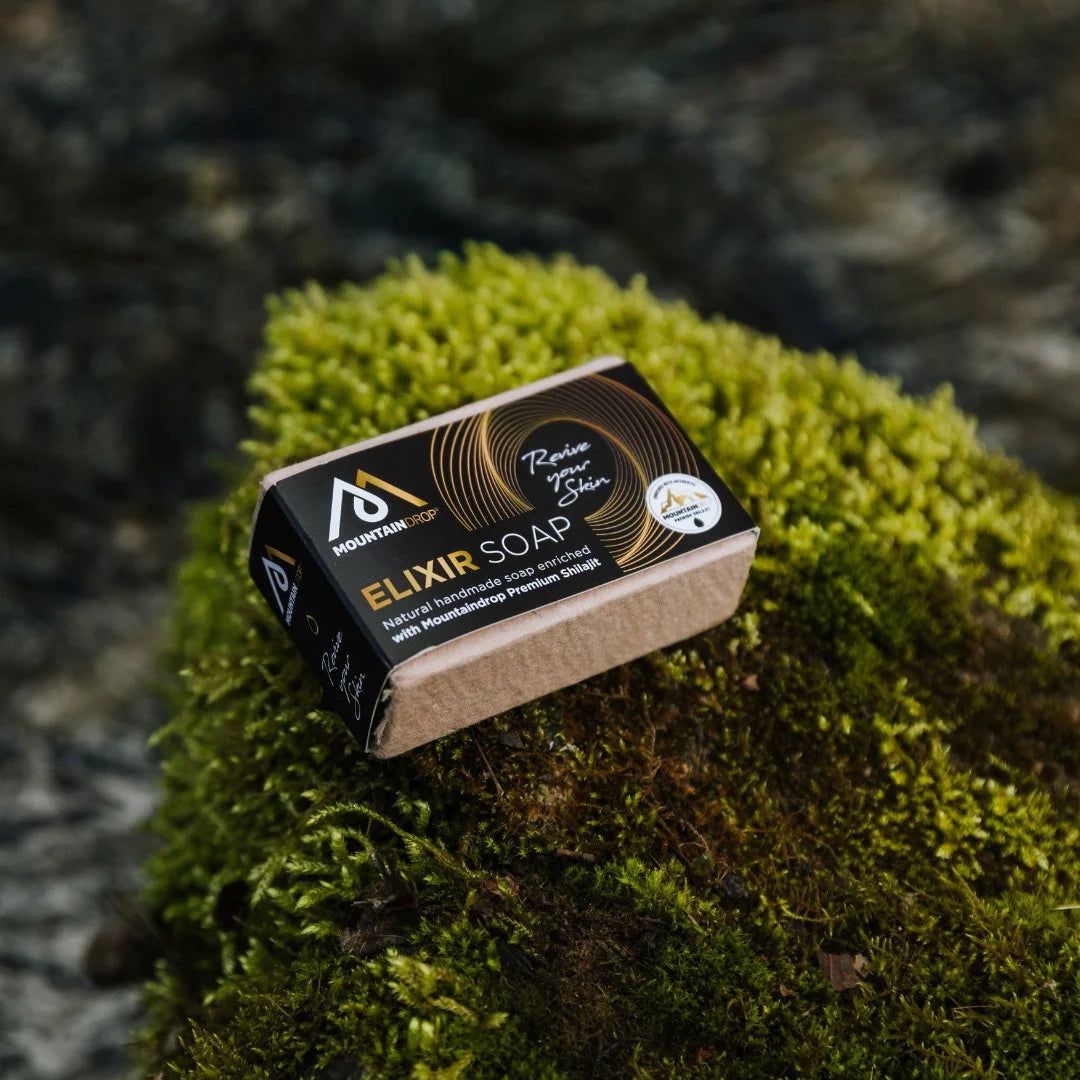Mountaindrop Elixir Saippua sammaleella– luonnollinen käsintehty saippua ilman haitallisia aineita.