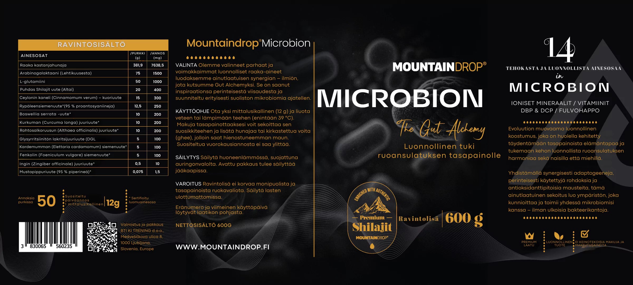 Mountaindrop® Microbion | Luonnollinen tuki suoliston hyvinvoinnille
