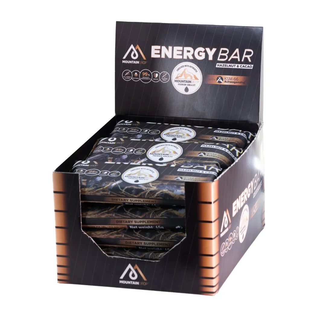 Mountaindrop Energiapatukka myyntipakkauksessa – 15 x 45g ravitsevaa välipalaa edullisesti.