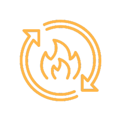 Ikoni aineenvaihdunnan parantamisesta. Mountaindrop Yerba Mate tukee aineenvaihduntaa yerba maten avulla.