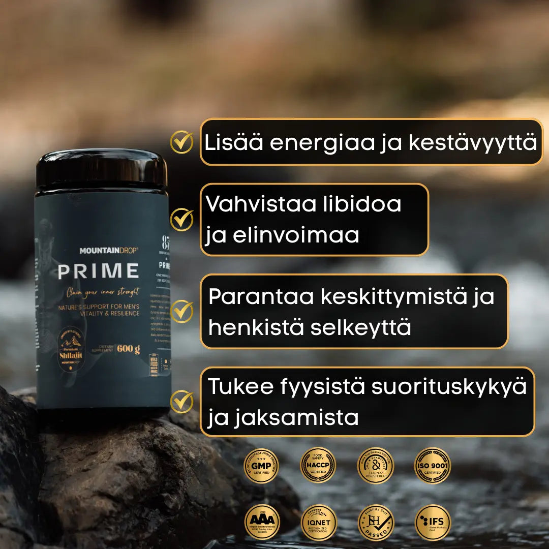 Mountaindrop® Prime 600g | Kansainvälisesti Palkittu Testoboosteri