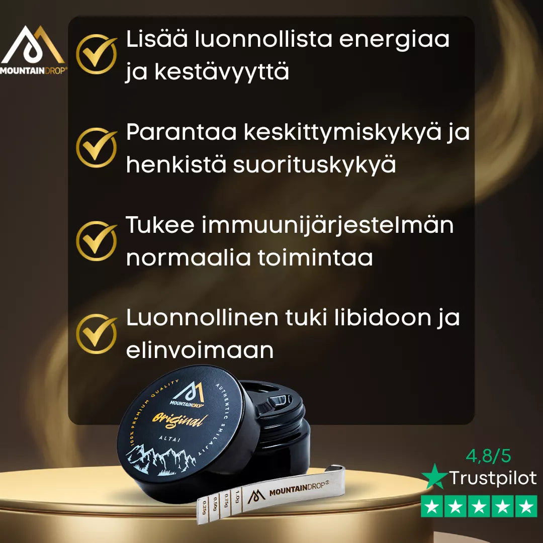 Mountaindrop® Original Shilajit Altai | Ikivanha Luonnon Energialähde